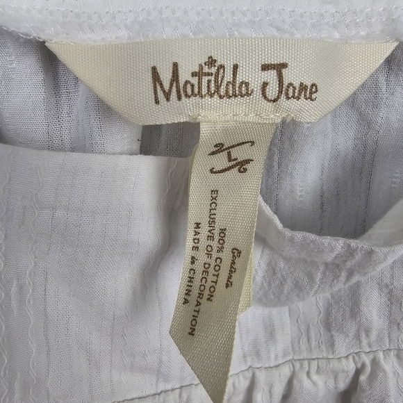 MATILDA JANE Enchanted Garden Best-Dressed Embroidered Blouse White Women Size L - Picture 15 of 16